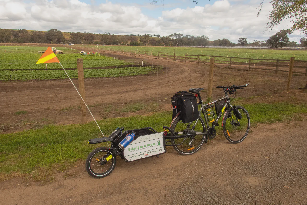 Parked on the side of the road at Bacchus Marsh