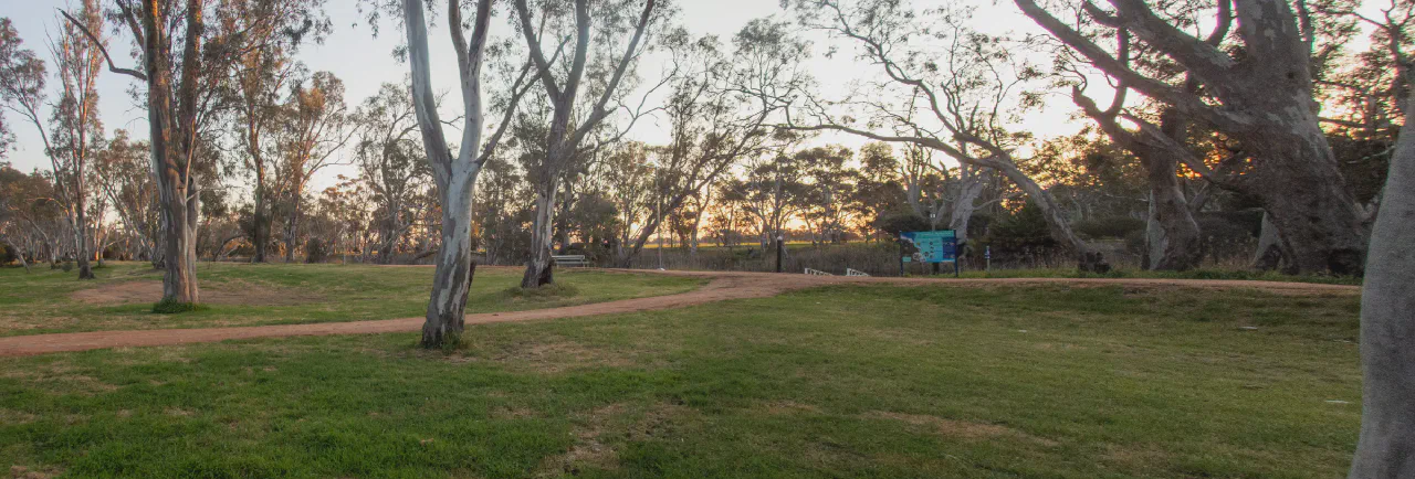 My camp setup in Dimboola on the Wimmera River